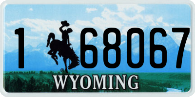 WY license plate 168067