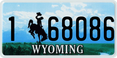 WY license plate 168086
