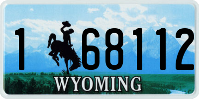 WY license plate 168112