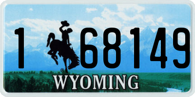 WY license plate 168149