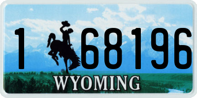 WY license plate 168196