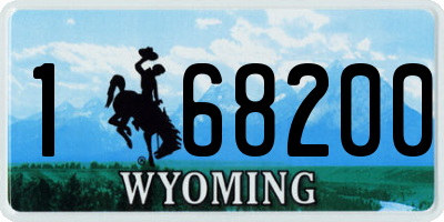 WY license plate 168200