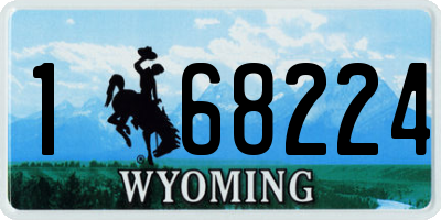 WY license plate 168224