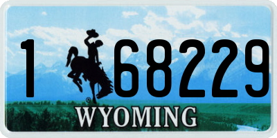 WY license plate 168229