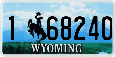 WY license plate 168240