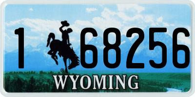 WY license plate 168256