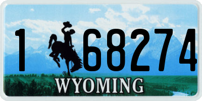 WY license plate 168274