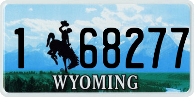 WY license plate 168277