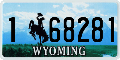 WY license plate 168281