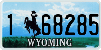 WY license plate 168285