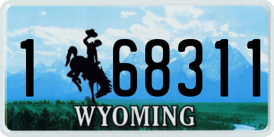 WY license plate 168311