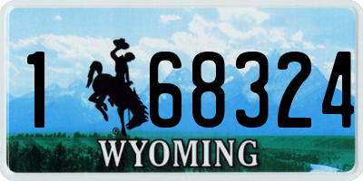WY license plate 168324