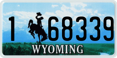 WY license plate 168339