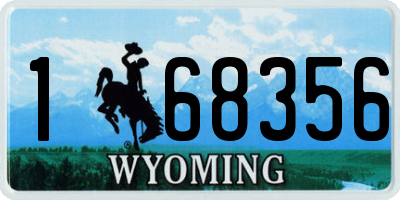 WY license plate 168356