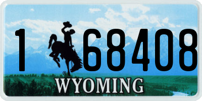 WY license plate 168408