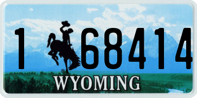 WY license plate 168414