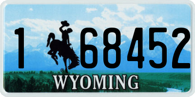 WY license plate 168452