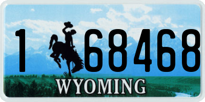 WY license plate 168468