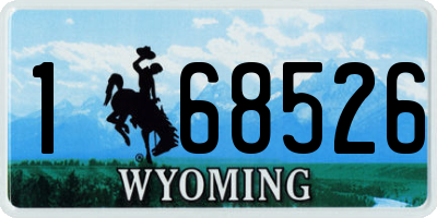 WY license plate 168526
