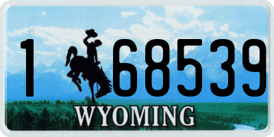 WY license plate 168539