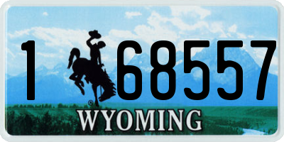 WY license plate 168557