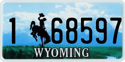 WY license plate 168597