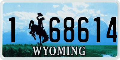 WY license plate 168614