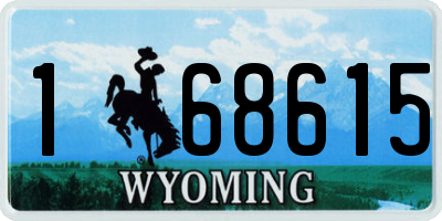 WY license plate 168615