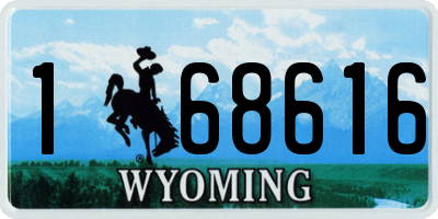 WY license plate 168616