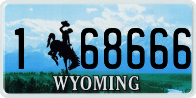 WY license plate 168666