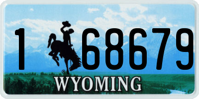 WY license plate 168679