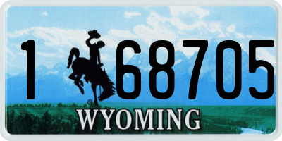 WY license plate 168705