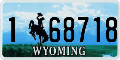 WY license plate 168718