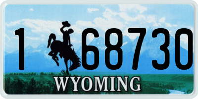 WY license plate 168730