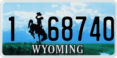 WY license plate 168740