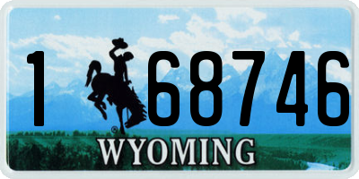 WY license plate 168746