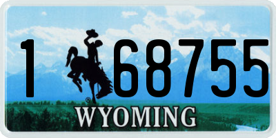 WY license plate 168755