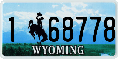 WY license plate 168778