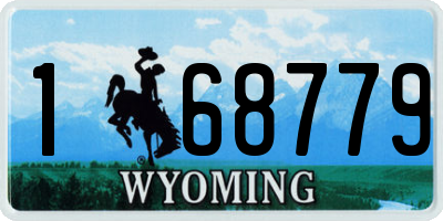 WY license plate 168779