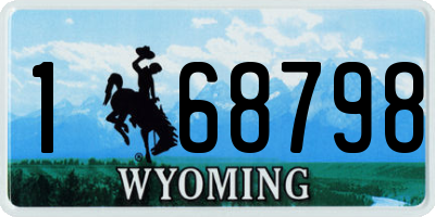 WY license plate 168798