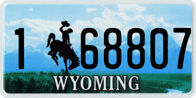 WY license plate 168807