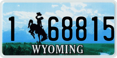WY license plate 168815