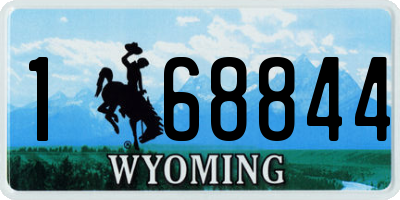 WY license plate 168844