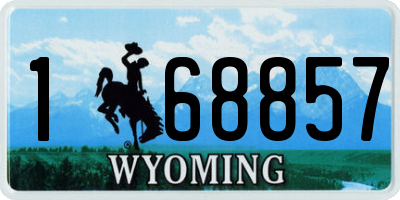 WY license plate 168857
