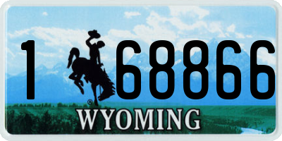 WY license plate 168866