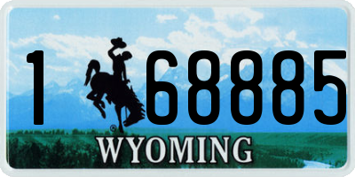 WY license plate 168885