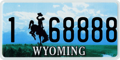 WY license plate 168888