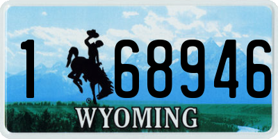 WY license plate 168946