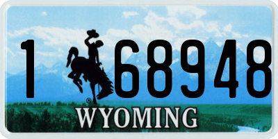 WY license plate 168948