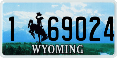 WY license plate 169024